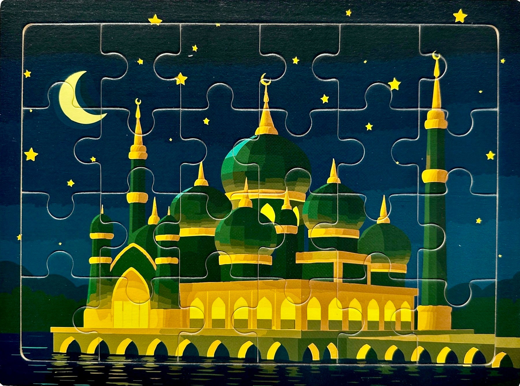 Crystal Mosque of Terengganu, Malaysia — 24-Piece Puzzle