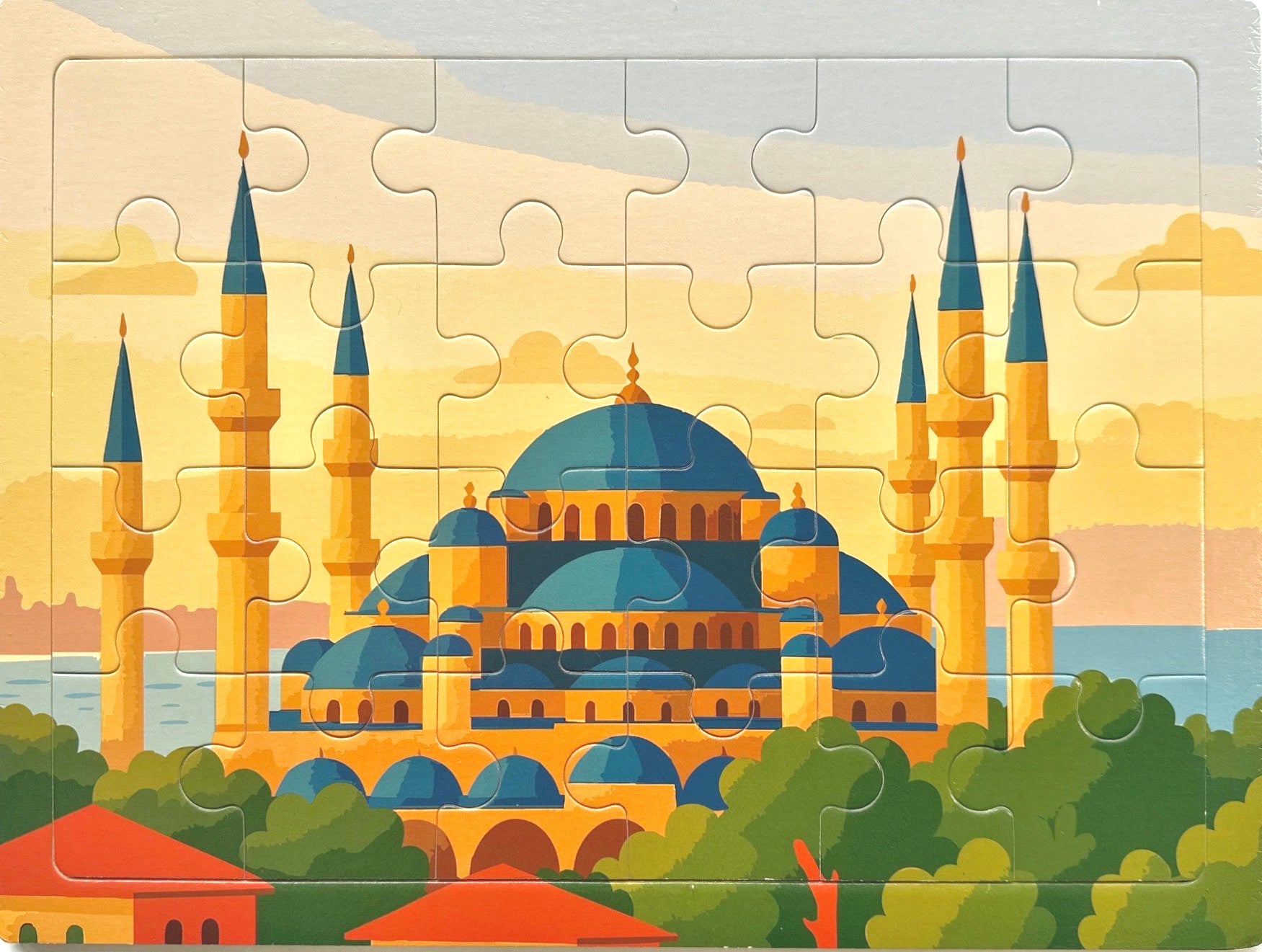 Sultan Ahmed Mosque — The Blue Mosque of Istanbul, Turkey — 24-Piece Puzzle