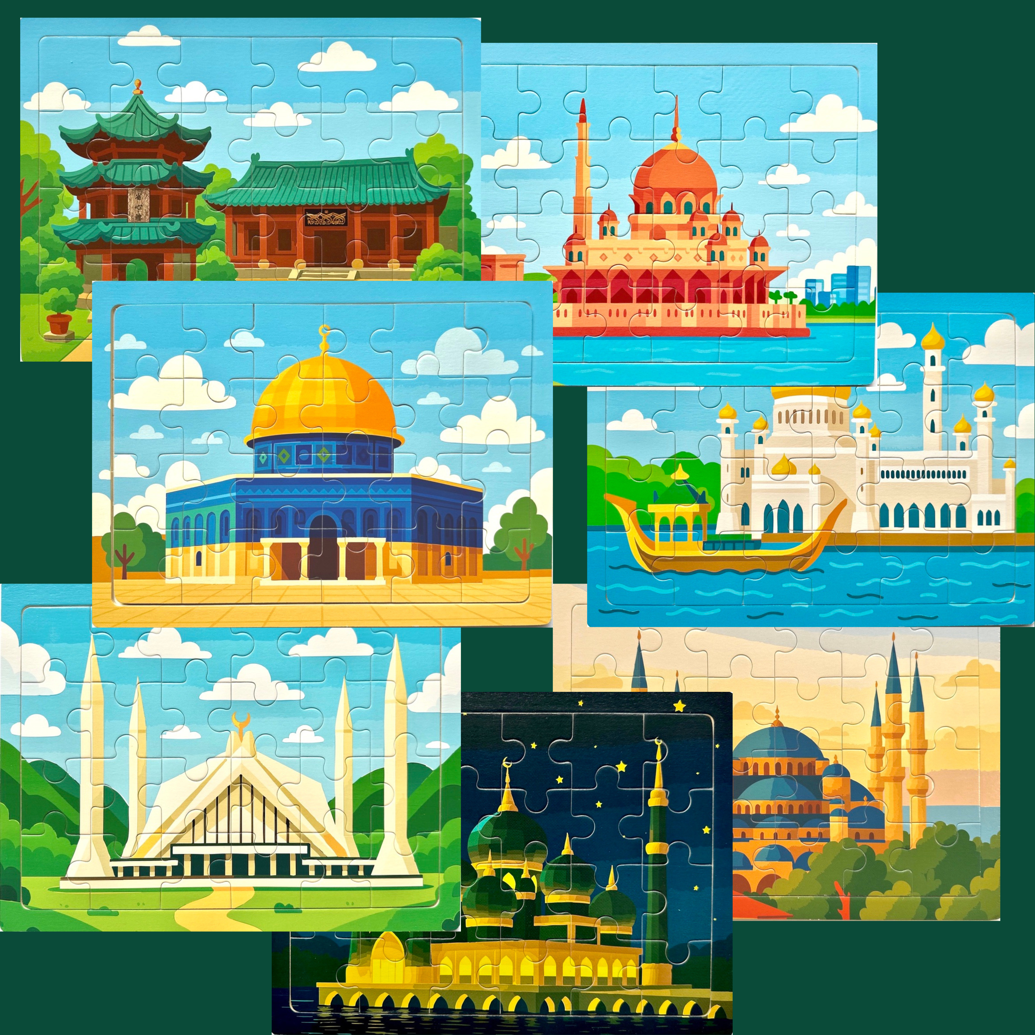 The World Mosques Discovery Bundle - 7 Puzzle Collection