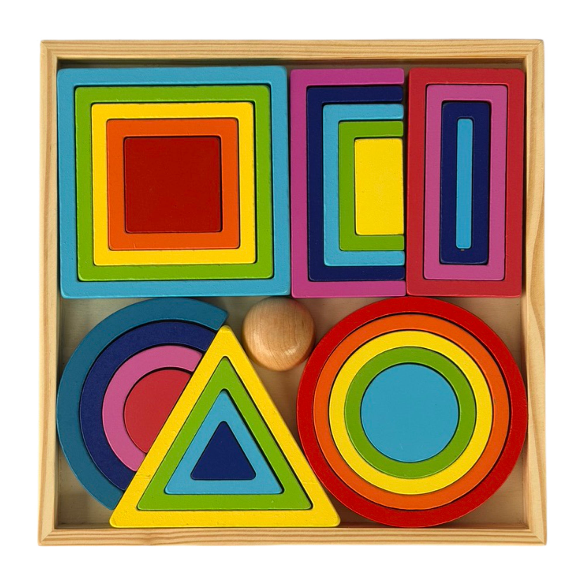 Wooden Rainbow Shape Stacker Set